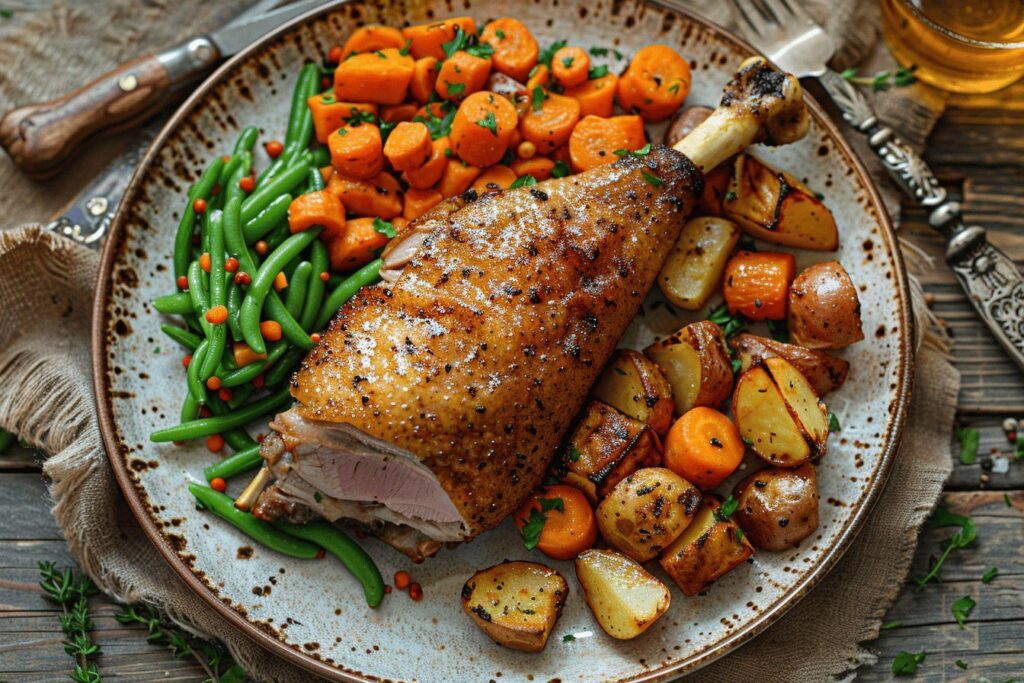 Quels légumes servir avec du confit de canard : idées d'accompagnements pour un repas gourmand