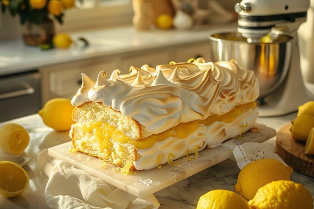 Recette bûche citron meringuée avec insert : un entremets gourmand et léger