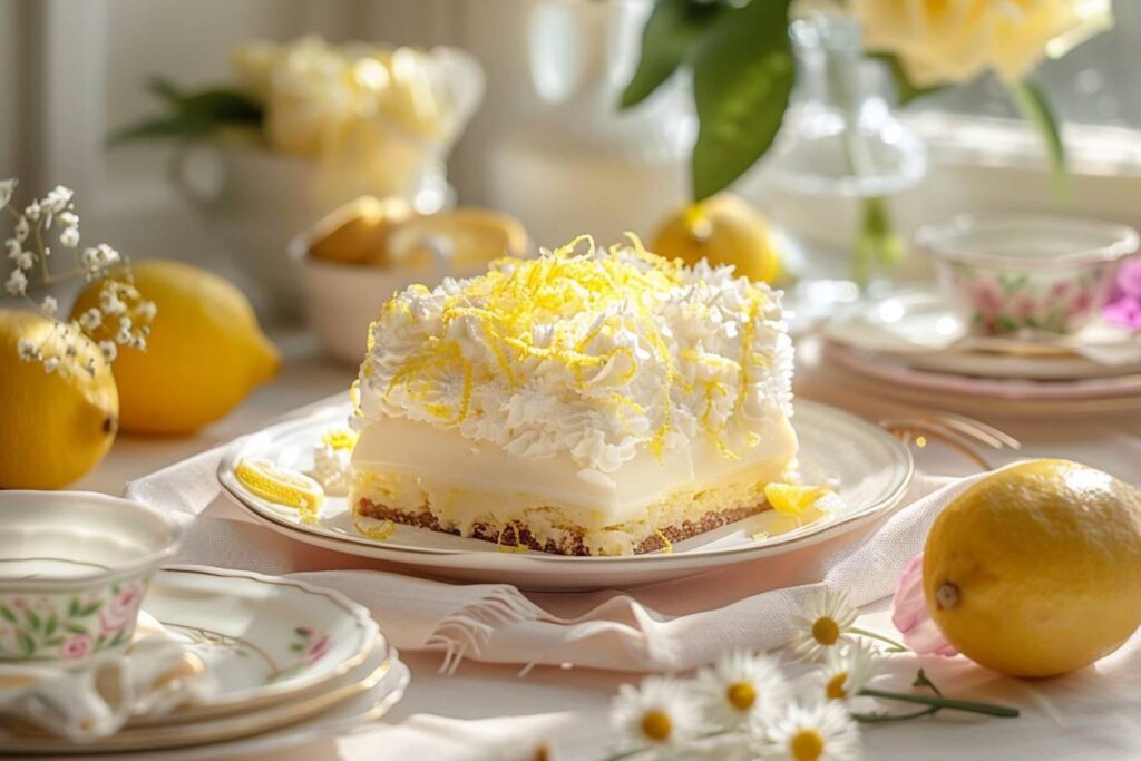 Entremet au citron : recette gourmande avec insert pour un dessert léger et savoureux