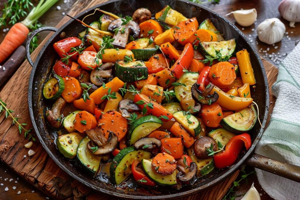 Recette de légumes rôtis à la poêle : délicieuses idées pour une poêlée de légumes grillés savoureux