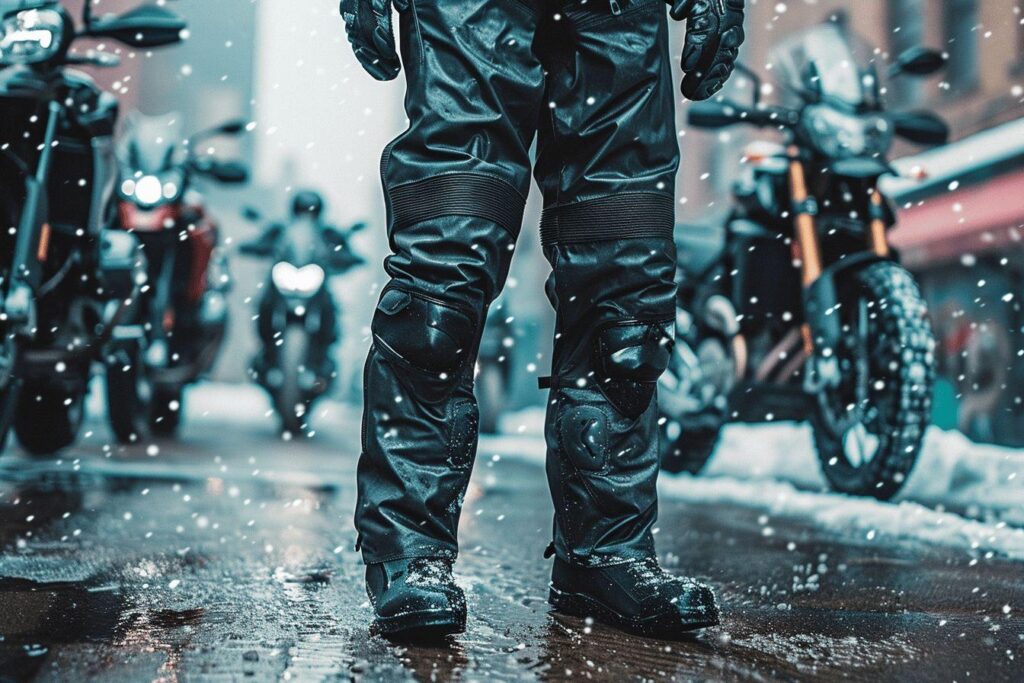 Surpantalon moto hiver : protection étanche contre le froid et la pluie pour motards