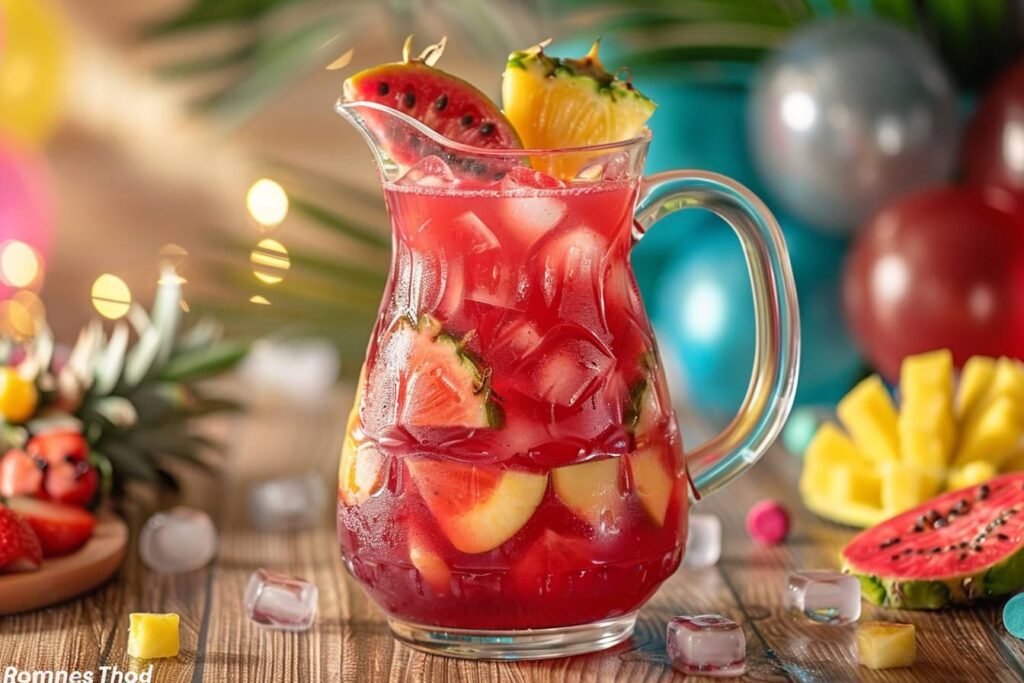 Recette facile de punch pour 20 personnes : quantités et préparation pour une boisson festive délicieuse