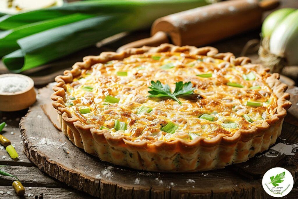 Recette de tarte au thon, poireaux et moutarde : une quiche savoureuse et facile à préparer