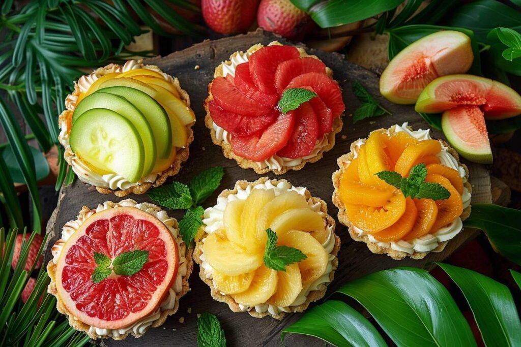 Recette de tartelette nuage aux fruits exotiques : un dessert savoureux et gourmand