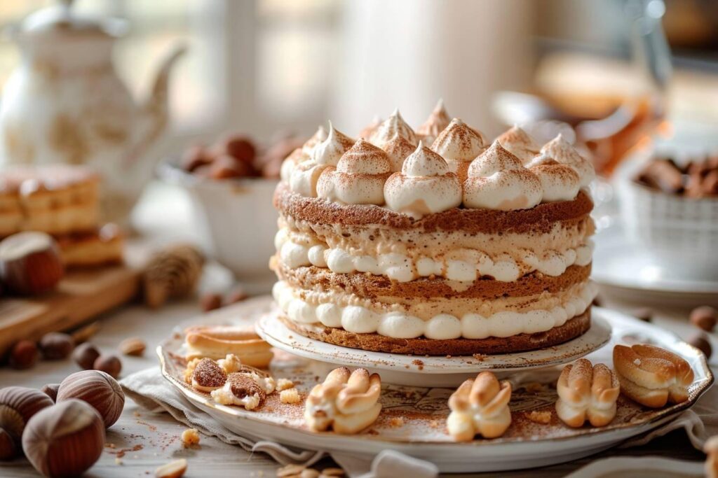 Charlotte façon tiramisu à la crème de marron et mascarpone : recette gourmande