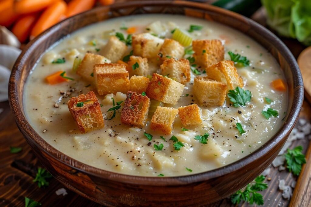 Recette facile : velouté de légumes croque gourmand prêt en 30 minutes pour un repas réconfortant