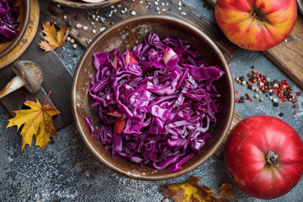 Recette alsacienne de chou rouge aux pommes : un délicieux plat traditionnel à la fois sucré et acidulé