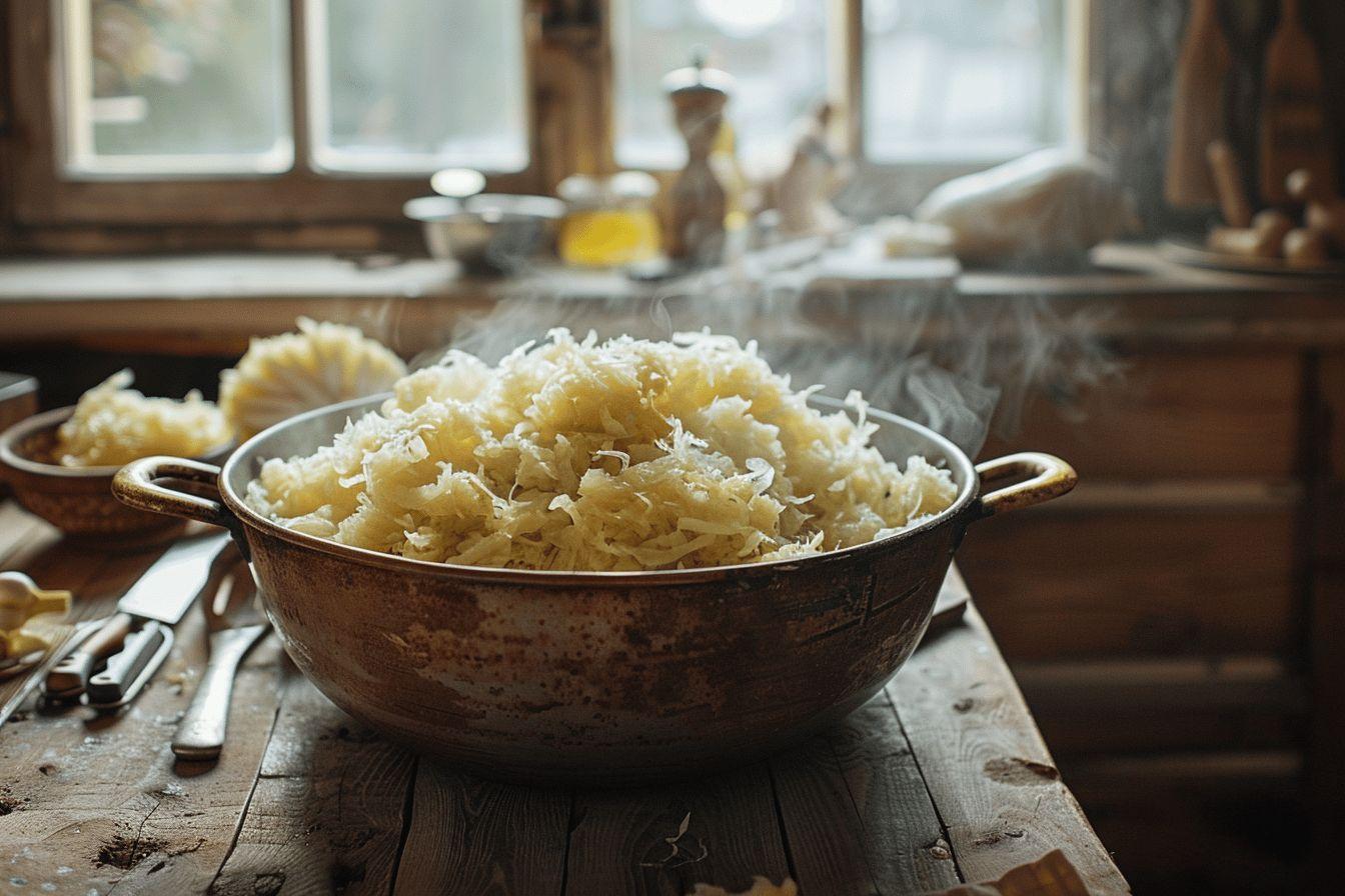 Recette traditionnelle de choucroute alsacienne de grand-mère : un plat familial facile à préparer