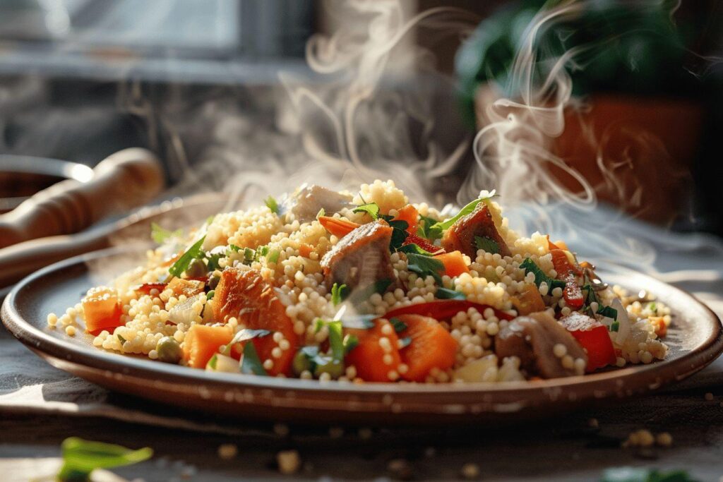 Comment cuire la semoule pour couscous avec ou sans couscoussier : recette facile
