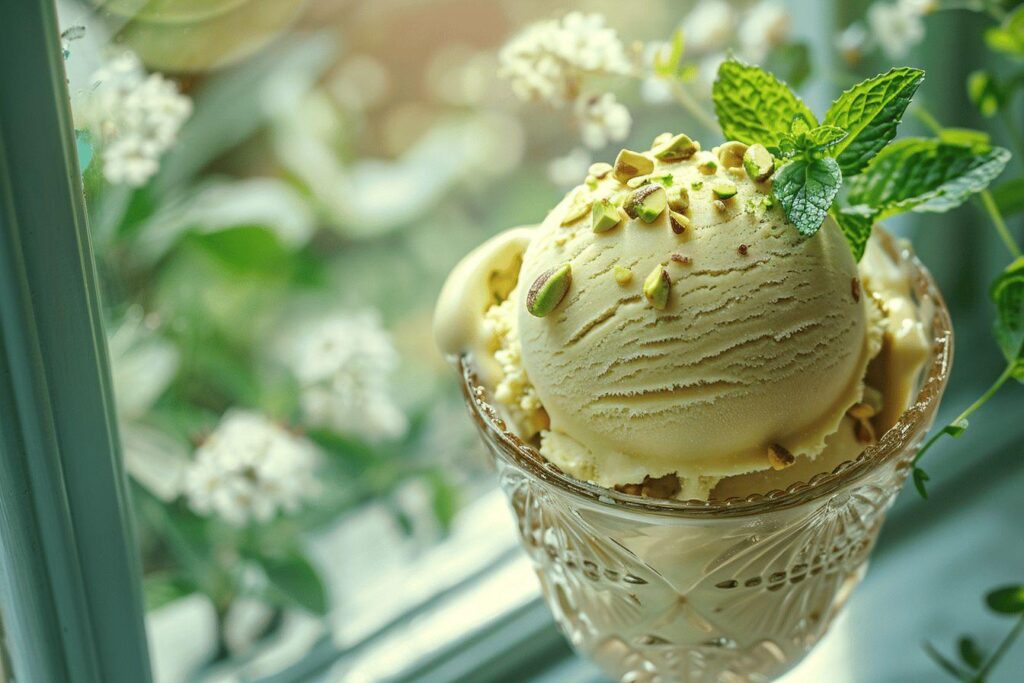 Recette de glace à la pistache : comment préparer une délicieuse glace maison sans sorbetière