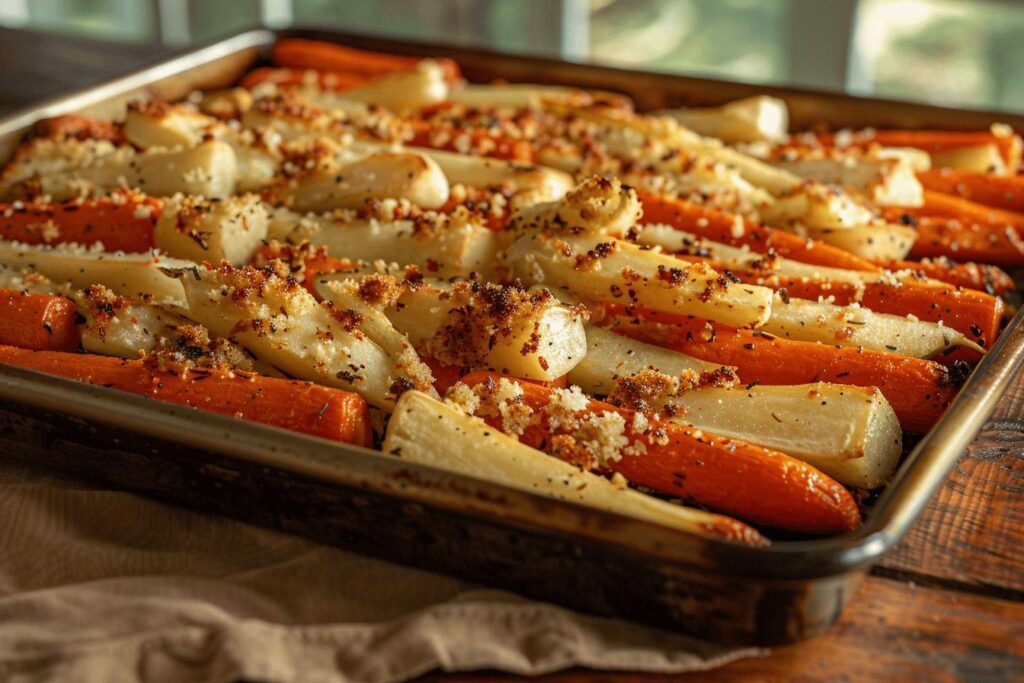 Recette facile de carottes et panais rôtis au four : un délicieux gratin de légumes à essayer