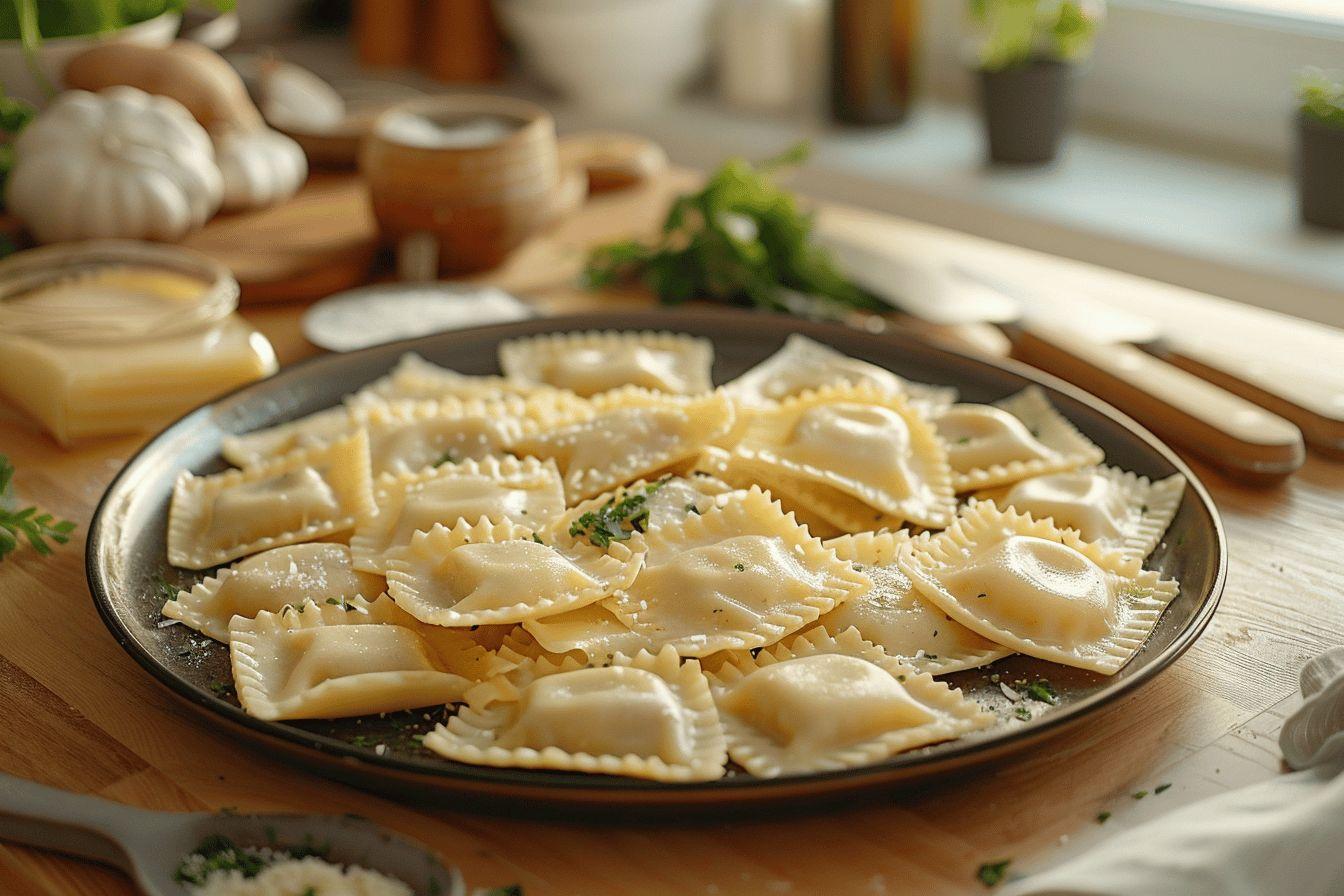 Recette de ravioles du Dauphiné : gratin crémeux au comté et champignons