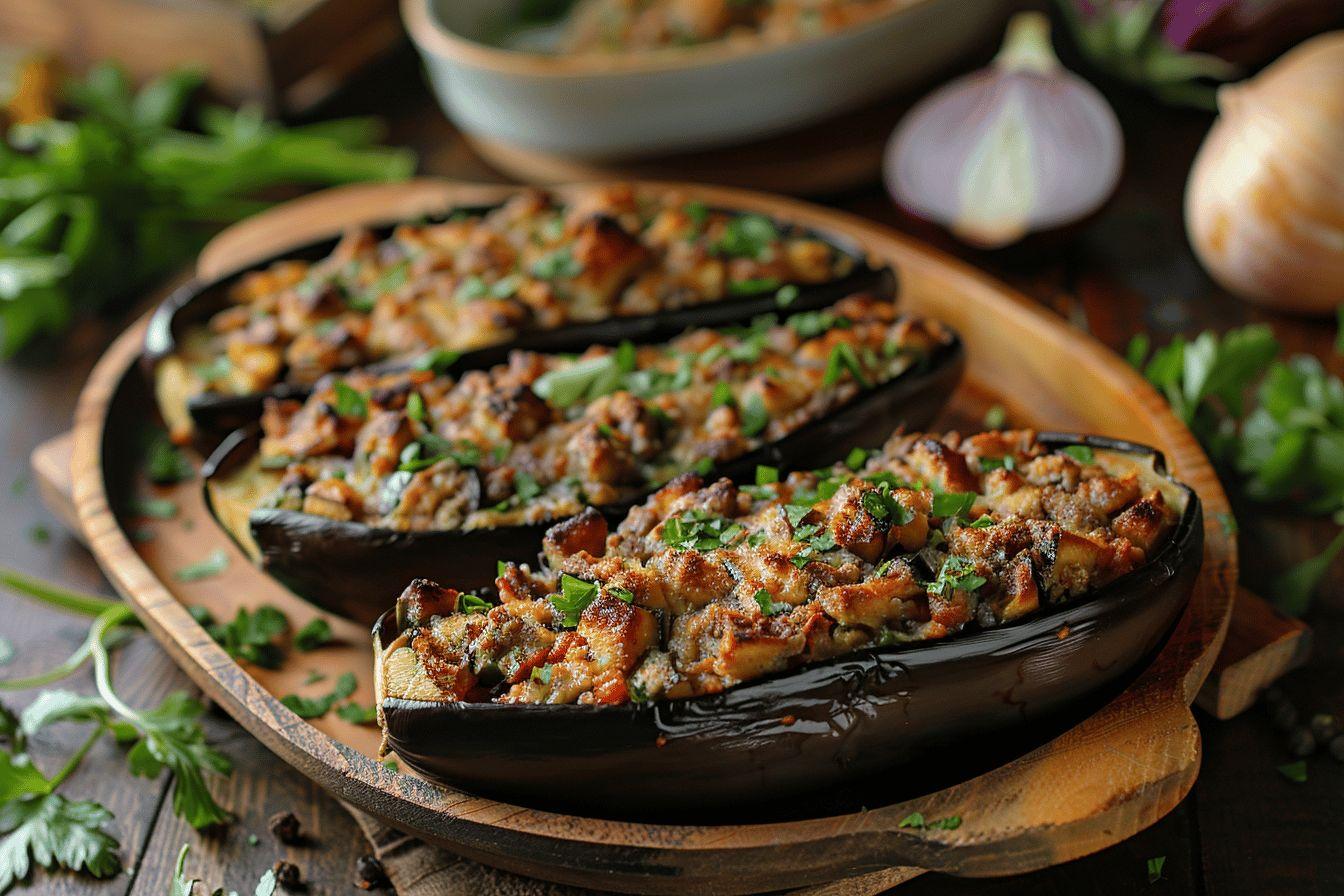 Recette libanaise d'aubergines farcies à la viande hachée : moussaka orientale savoureuse