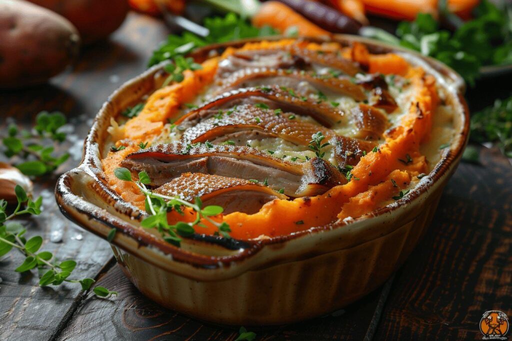 Recette facile et gourmande : parmentier de canard aux patates douces