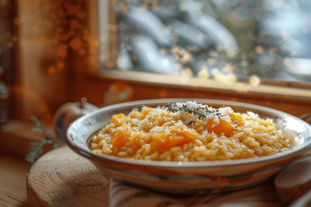 Recette facile et rapide de risotto à la courge butternut : un plat savoureux et réconfortant